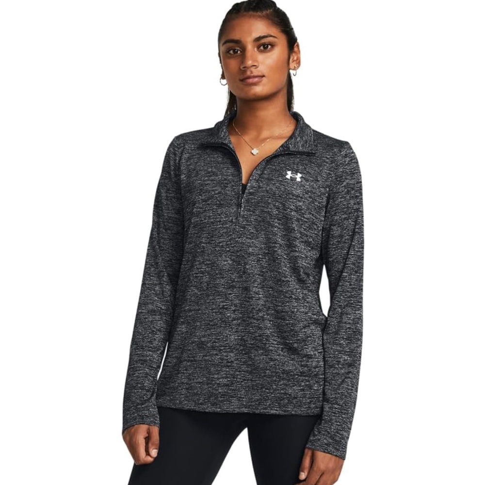 Under Armour Women's Heather Grey Quarter-Zip Heatgear - M